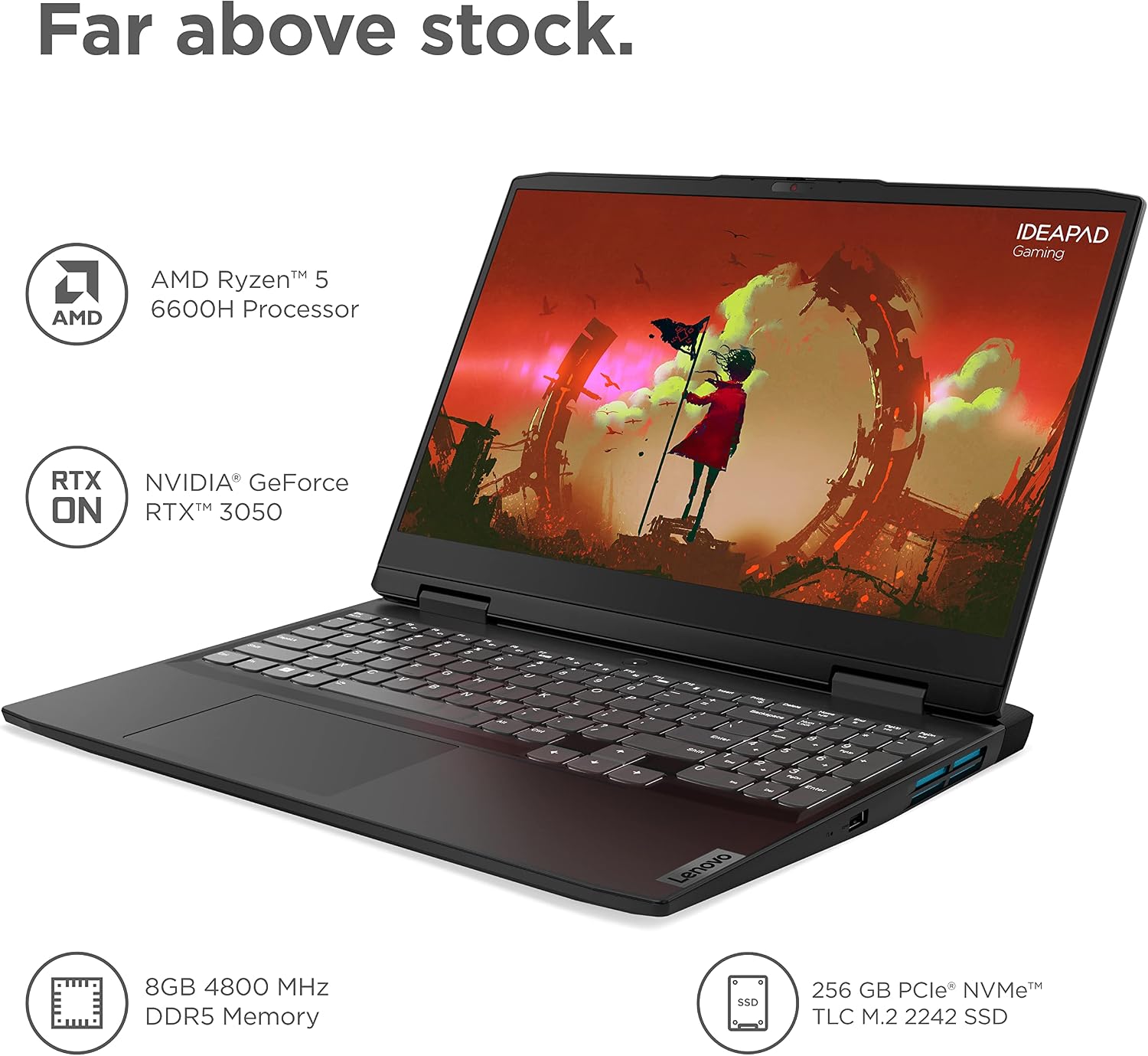 Lenovo - 2022 - IdeaPad Gaming 3 - Essential Gaming Laptop Computer - 15.6' FHD - 120Hz - IdeaPad Gaming RTX 3050 - 256GB NVMe Storage - NVIDIA GeForce RTX 3050 Graphics - Windows 11 Home (Renewed)