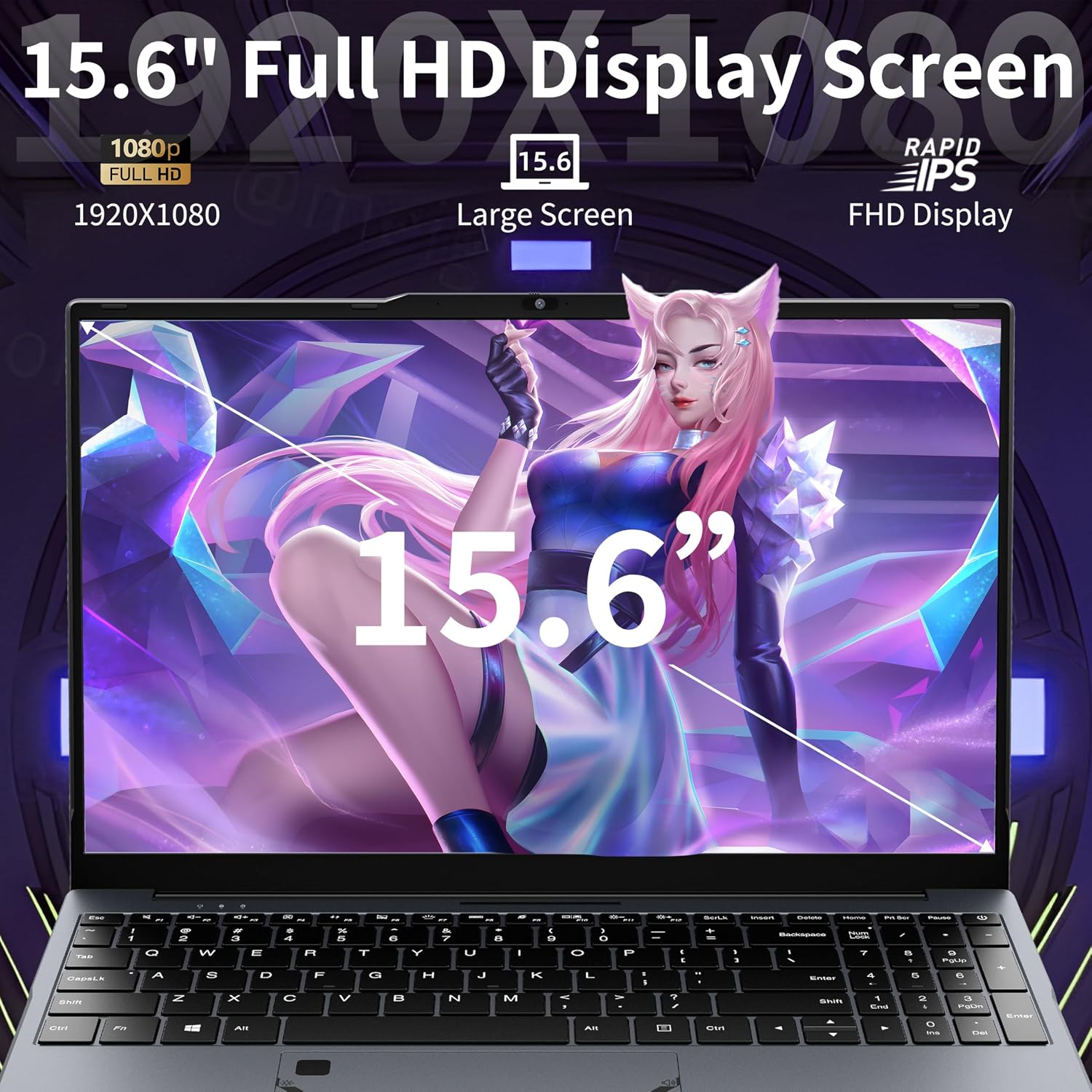 15.6' Laptop, Ryzen 5 3500U (Up to 3.7GHz) Quad-Core Processor, 32GB DDR4 RAM, 1TB NVMe SSD, Portable Notebook with Adjustable Touchpad, Privacy Webcam Switch-Grey (32GB DDR4 | 1TB SSD)