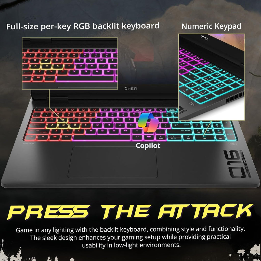 HP Omen MAX 16' WQXGA Gaming Laptop, AMD Ryzen AI 9 HX 375, NVIDIA GeForce RTX 5080 16GB GDDR7, 32GB DDR5, 2TB Storage (1TB SSD+1TB Docking Station), RGB Backlit Keyboard, FHD IR Camera, Win 11, Black