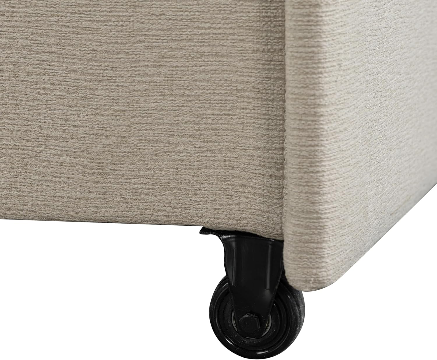 Serta Galway 66.5' Convertible Sleeper Loveseat, Full Size, Dreamcoil Comfort, FingerGuard Pinch Point Protection, Soft Woven Fabric, Beige