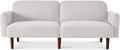 Best Choice Products 77' Mid Century Modern Boucle Loveseat Sofa, Couch, Convertible Sofa Sleeper Bed w/Real Wood, Removable Armrest - Frost Gray