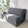 MAXYOYO Folding Sofa Bed, Extra Thick and Long Floor Sofa Convertible Sleeper Chair with Washable Cover, Floor Couch Lounge Bean Bag Bed for Living Room, Dark Grey, 54x95 Inch