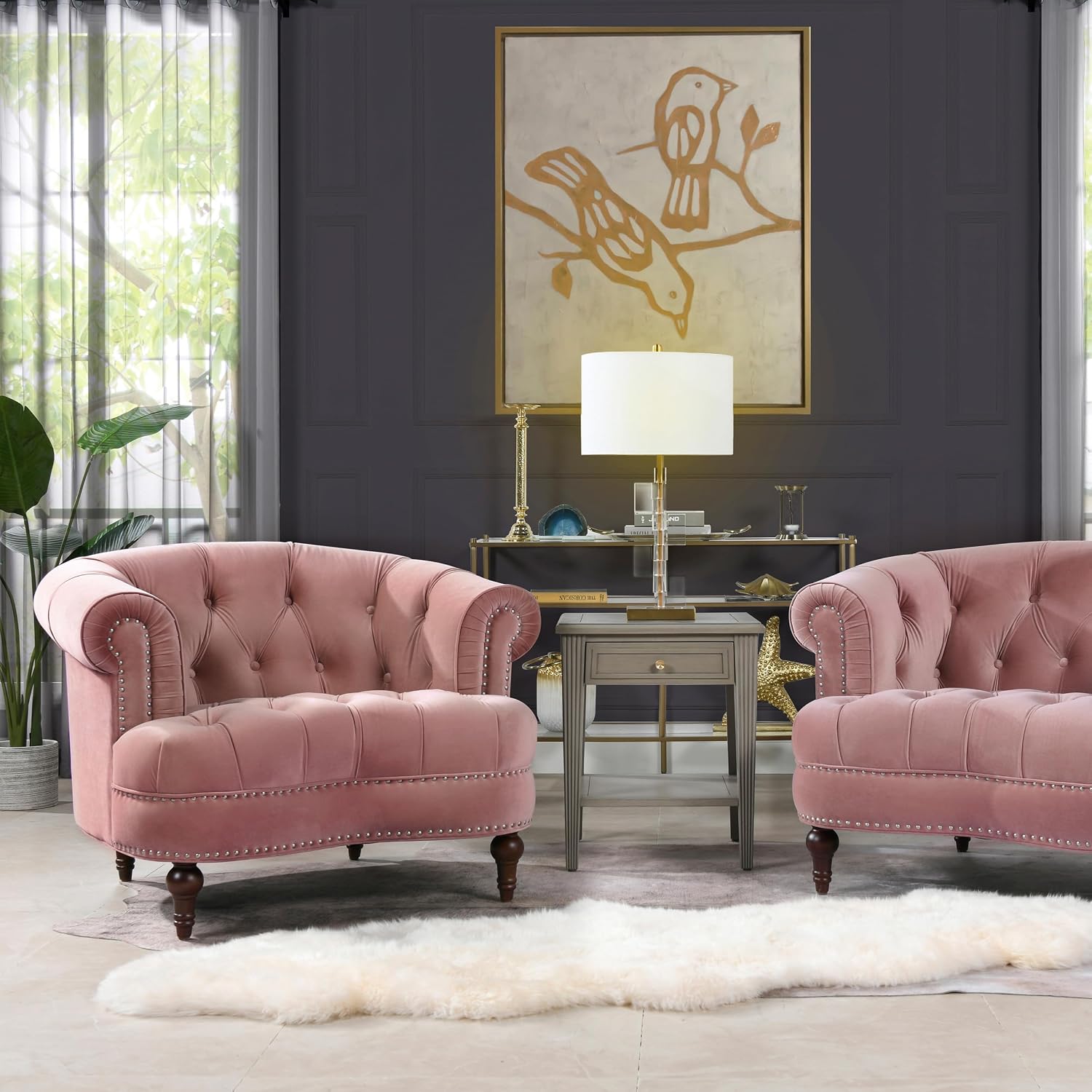 Jennifer Taylor Home La Rosa Victorian Tufted Upholstered Accent Chair