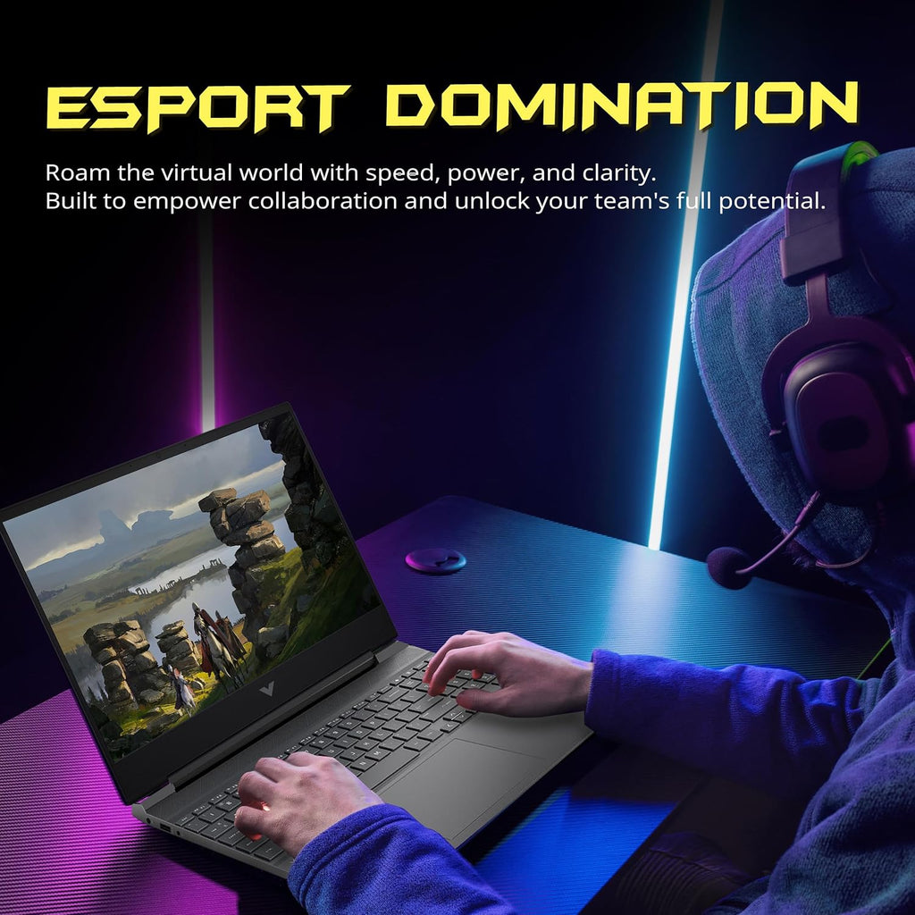 HP Victus 15.6' 144Hz FHD Gaming Laptop, Intel i5-13420H, 64GB RAM, 2TB PCIe SSD, NVIDIA GeForce RTX 4050, Backlit Keyboard, WiFi 6, Windows 11 Pro, Mica Silver, 1TB Docking Station Set