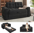 Convertible Sofa Bed, 2 in 1 Boneless Couch Bed with 2 Pillows, Corduroy Pull out Couch Folding Sofa Bed with Deep Seat, Small Loveseat Sleeper Sofa Bed in a Box for Small Spaces, No Assembly Required