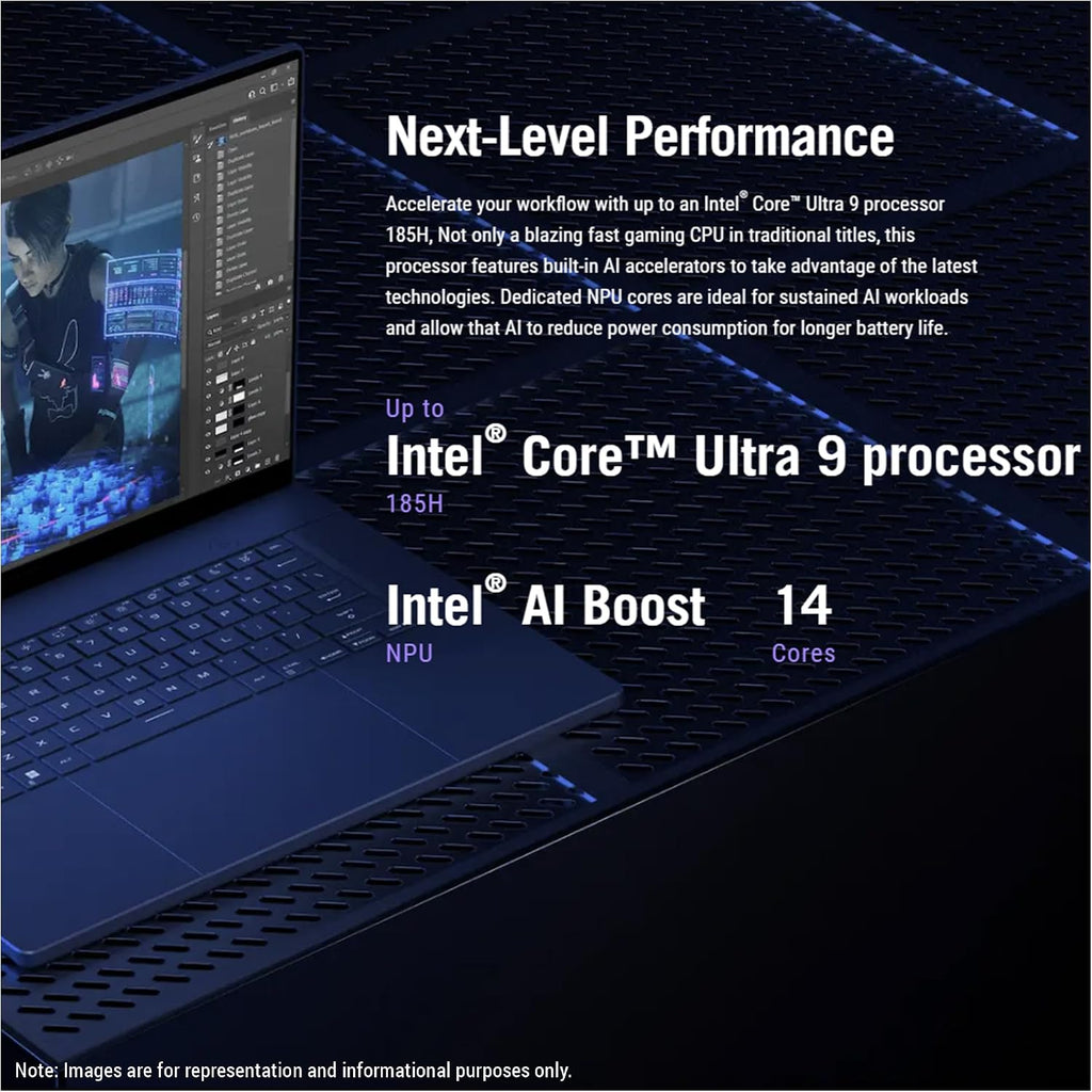 ASUS ROG Zephyrus G16 Gaming Laptop, Intel Ultra 9-185H, 32 GB LPDDR5X RAM, 2 TB PCle SSD, 16' QHD (2560x1600) 240Hz Display, Nvidia G-Force RTX 4090, Backlit Keyboard, W11 Home, Eclipse Gray