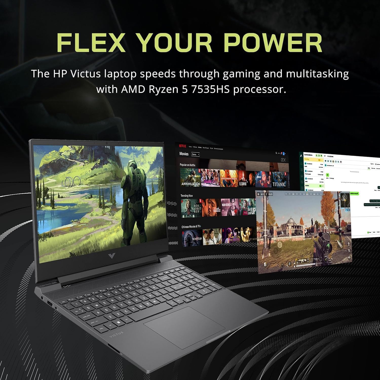 HP Victus Ryzen 5 Gaming Laptop, 15.6 FHD 144Hz, Ryzen 5 7535HS (Beats Intel i5-13420H), AMD Radeon RX 6550M (Beats NVIDIA GeForce RTX 3050), 32GB RAM, 1TB SSD, W11H, with 512GB External SSD Bundle