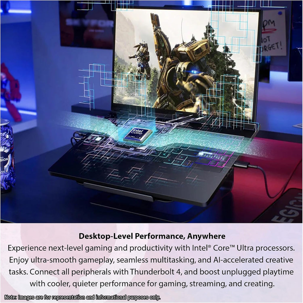 Lenovo Legion Pro 5i Gen 10 Gaming Laptop, Intel Ultra 9-275HX, 64 GB DDR5 RAM, 4 TB PCIe SSD, 16' WQXGA (2560x1600) Display, Nvidia G-Force RTX 5060, 24-Zone RGB Keyboard, W11 Pro, Eclipse Black