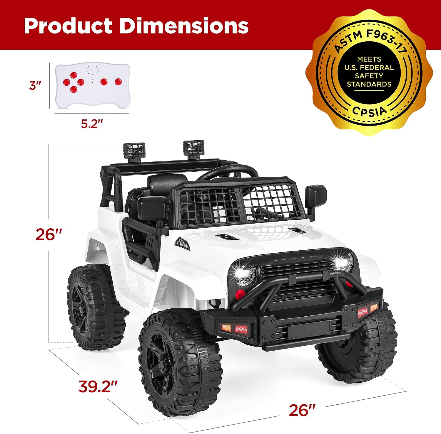 Best Choice Products 12V Kids Electric Vehicle Toy Ride On Car with Parent Remote Control for Toddlers, Seat Harness, 61 lbs Weight Capacity, Locking Doors, Spring Suspension, Bluetooth - White