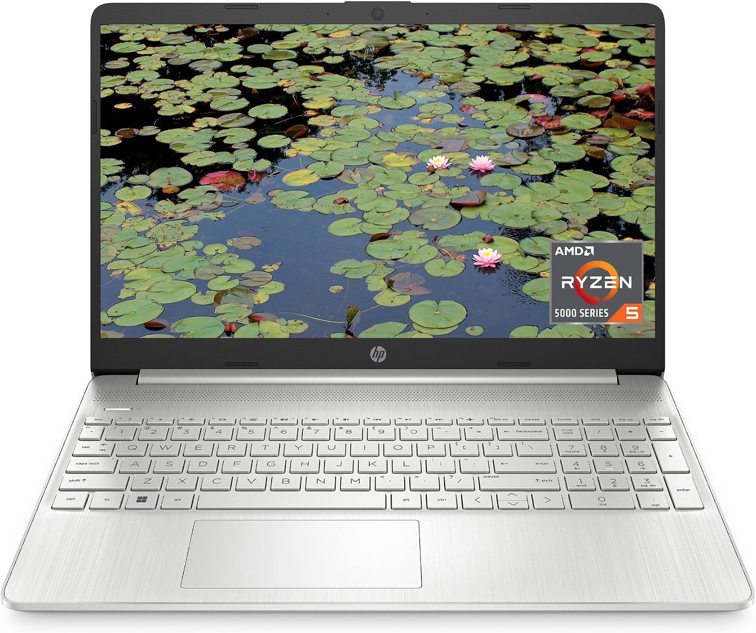 HP 15 inch Laptop, HD Display, AMD Ryzen 5 5500U, 8 GB RAM, 256 GB SSD, AMD Radeon Graphics, Windows 11 Home, 15-ef2099nr (2023)