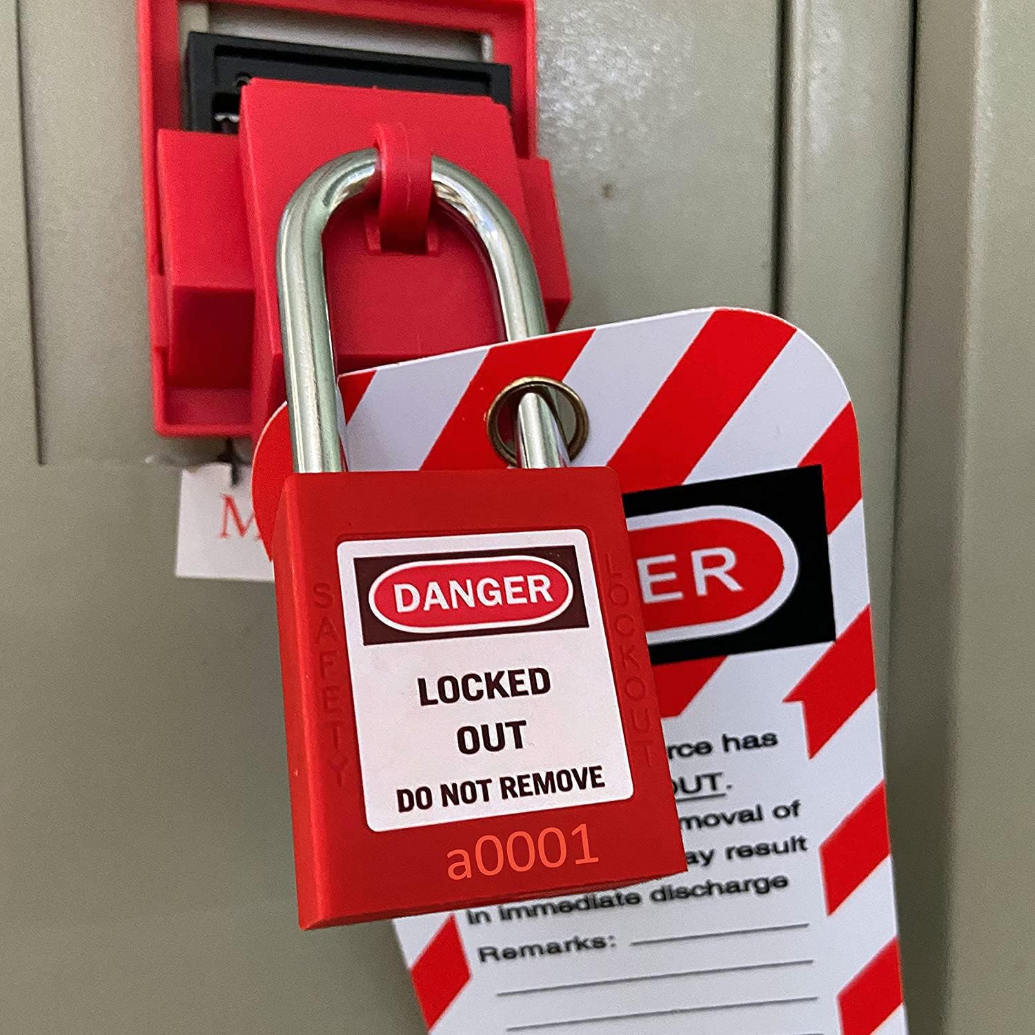 SAFBY 50 Keyed Different Lockout Tagout Locks with 50 Lock Out Tag Out Tags - Loto Safe Padlocks for Lock Out Tag Out Stations and Devices