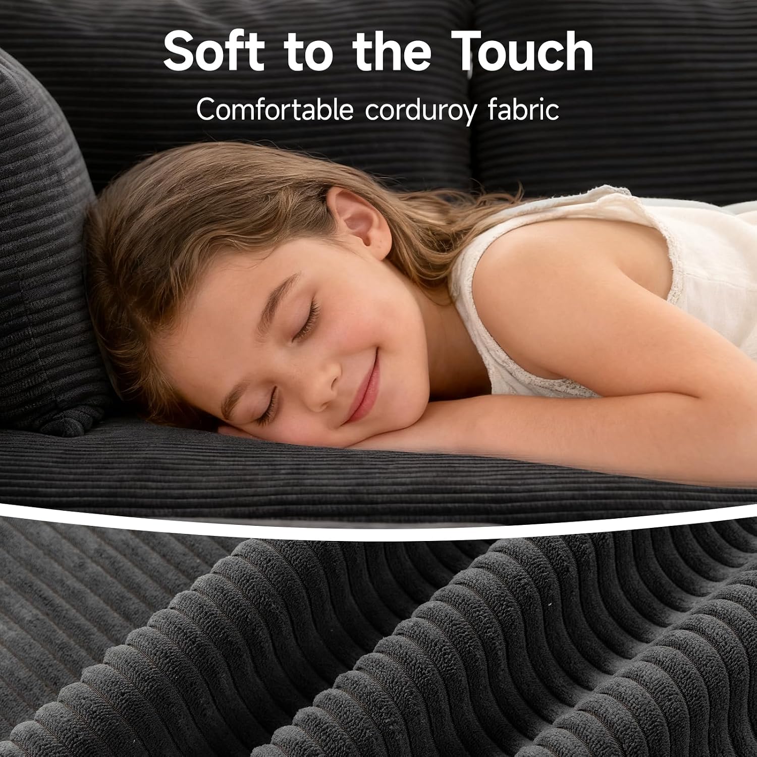 2025 New 108' Cloud Couch Sectional, Comfy Boneless Modular Sectional Sofa with L-Shaped Chaise, Deep Seat Sectional Modular Couch for Living Room, No Assembly Required (Gray, Left Facing Chaise)