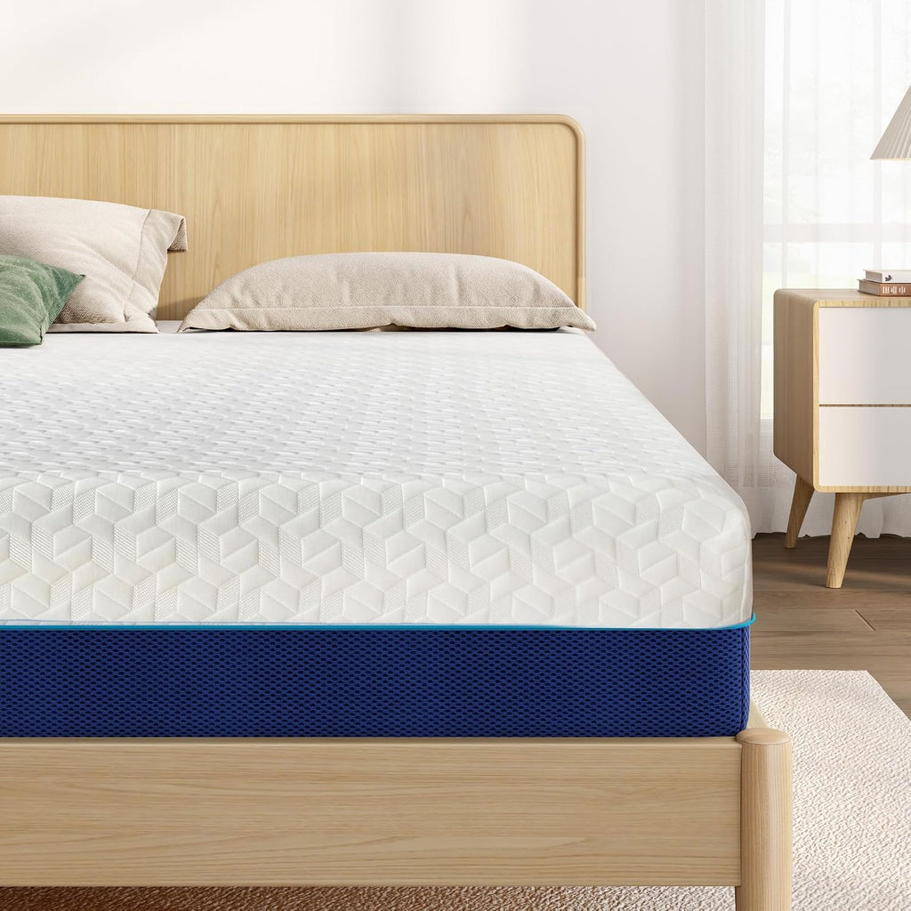 6 Inch Mattress Full Size, Gel Memory Foam Mattress for Dorms, Daybeds, Living Room, Guest Rooms, Removable Cover, Medium Firm for Pressure Relief