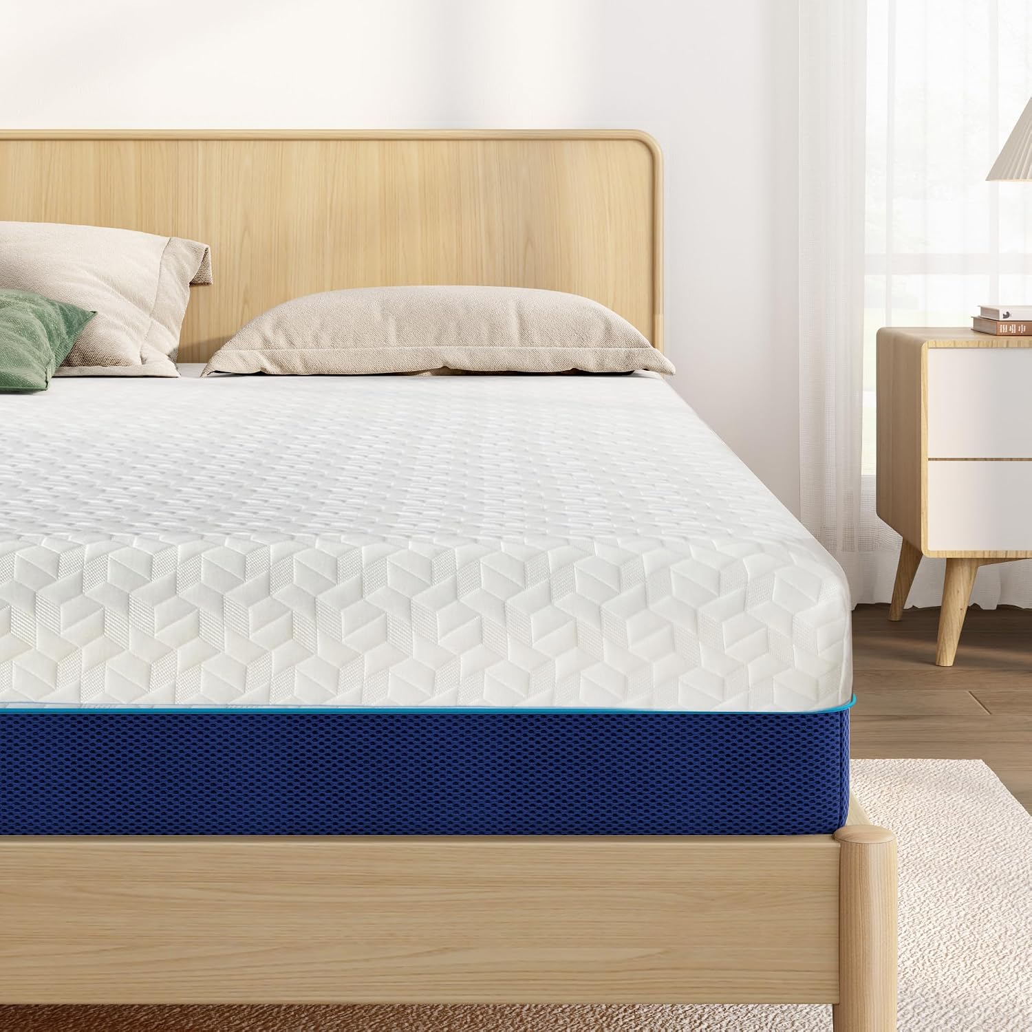 6 Inch Mattress Full Size, Gel Memory Foam Mattress for Dorms, Daybeds, Living Room, Guest Rooms, Removable Cover, Medium Firm for Pressure Relief