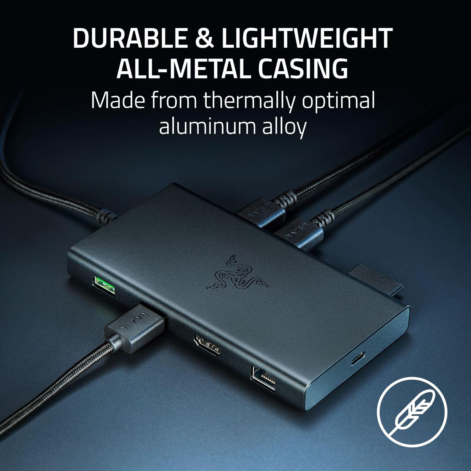 Razer USB C Dock: 11-in-1 Portable USB-C Travel Hub, 4K 60Hz HDMI, Ethernet, Card Reader, USB-C & USB-A, 3.5mm Audio,85W PD Charging for Laptop & Tablet, Durable All-Metal Build, PC & Mac - Black