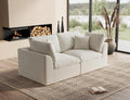 ohllob 78.9' Loveseat Sofa, Cloud Boneless Couches for Living Room, Modern Modular Sectional Sofa, Oversized, Warm White