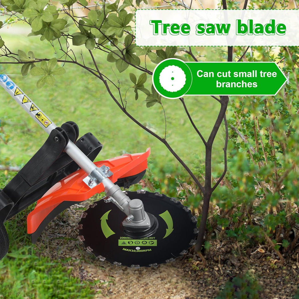 Gas Weed Eater 52CC 8-in-1 Multi-Attachment Combo Kit, Weed Wacker with Pole Saw and Hedge Trimmer, Weed Eater Gas Powered for Brush Cutting, Tree Pruning and Lawn Maintenance