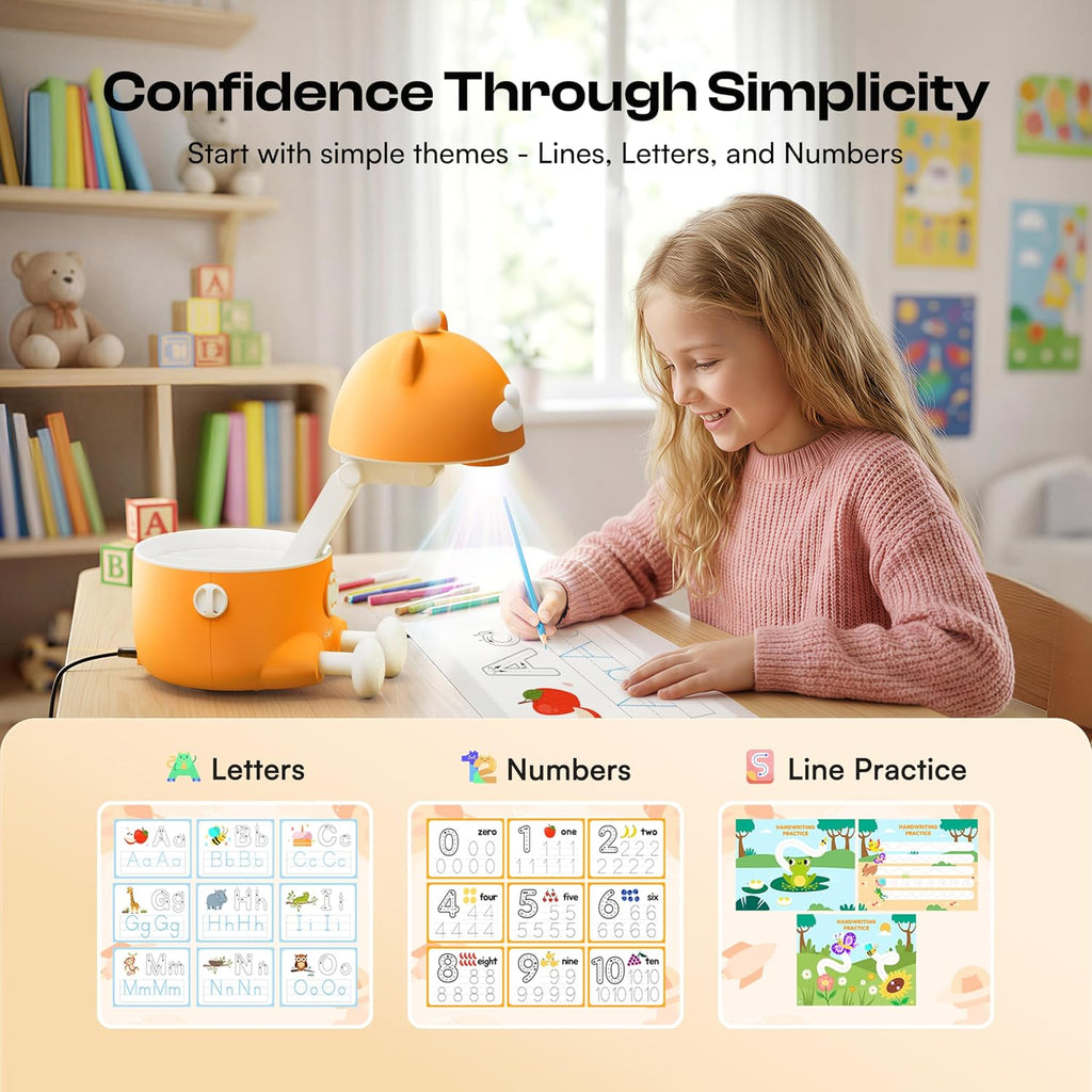 Caydo T3 Smart Drawing Projector Kit, Includes 12 Colored Pencils, 36 Acrylic Paint Markers, 24 Watercolor Markers & 50 Sheet Drawing Paper, Art Craft Birthday for Kids Ages 5-12