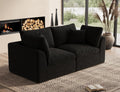 ohllob 78.9' Loveseat Sofa, Cloud Boneless Couches for Living Room, Modern Modular Sectional Sofa, Oversized, Black