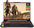 ASUS TUF Gaming A16 Laptop 16' WUXGA IPS 144Hz AMD 6-core Ryzen 7 7445HS 32GB RAM 1TB SSD GeForce RTX 4050 (Up to 194 AI Tops) RGB Backlit USB4 Two-Way AI Noise Cancelation Win11 ICP Hub