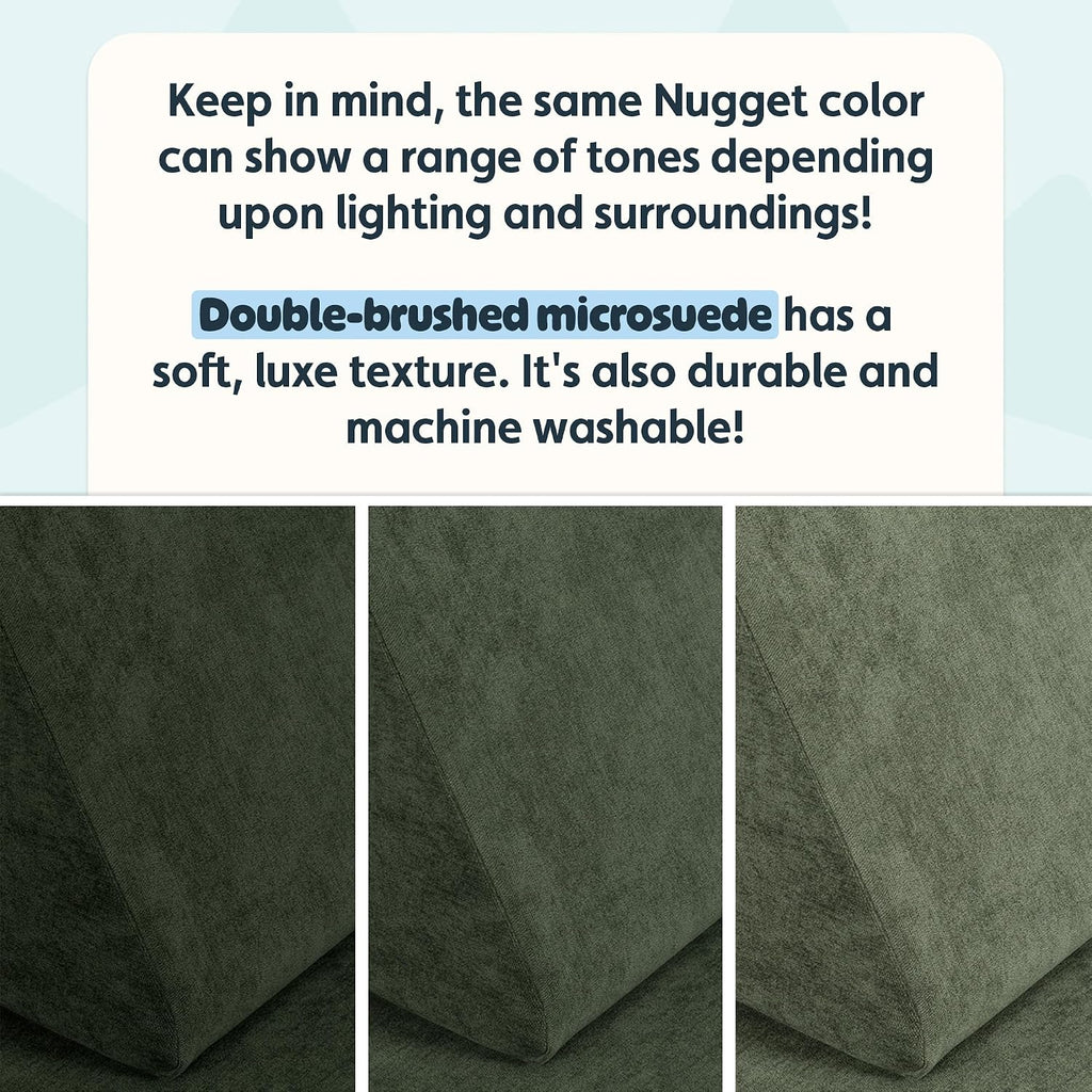 Nugget - The Original Play Couch for Kids - Modular Foam Children's Sofa for Playroom, Imagination, & Creative Open Ended Play - Washable & Convertible Playroom Furniture, Willow