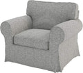 Ektorp Sofa Dense Cotton Cover Replacement Slipcover Compatible with IKEA Ektorp Sofa (Polyester Flax Chair)