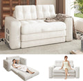 Convertible Sofa Bed, 2 in 1 Boneless Couch Bed with 2 Pillows, Corduroy Pull out Couch Folding Sofa Bed with Deep Seat, Small Loveseat Sleeper Sofa Bed in a Box for Small Spaces, No Assembly Needed