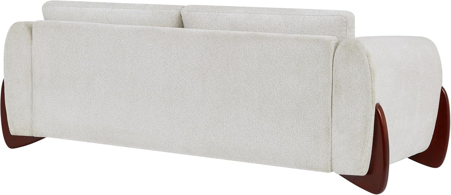 Christopher Knight Home Taki 89 Inches Sofa Couch, Cozy Chenille Upholstered 3-Seater Sofa, Wood Frame Couches, Comfy Home Sofa Living Room and Office, Lounge Seating with Armrests, Beige