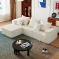 102' Sectional Couches for Living Room,Boneless Cloud Couch,L-Shaped Sofa with Oversized Deep Seat,Comfy Couch for Apartment,Compressed Sofa in a Box,No Assembly Required(Corduroy,Beige)