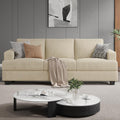 COPIAE 89 Inch Sofa with Extra Deep Seats Oversize, 3 Seater Sofa for Living Room, Modern Couch and Sofa, Comfy Armrests and Seats and Backrests, Easy Installation,Wide Corduroy Fabric Beige