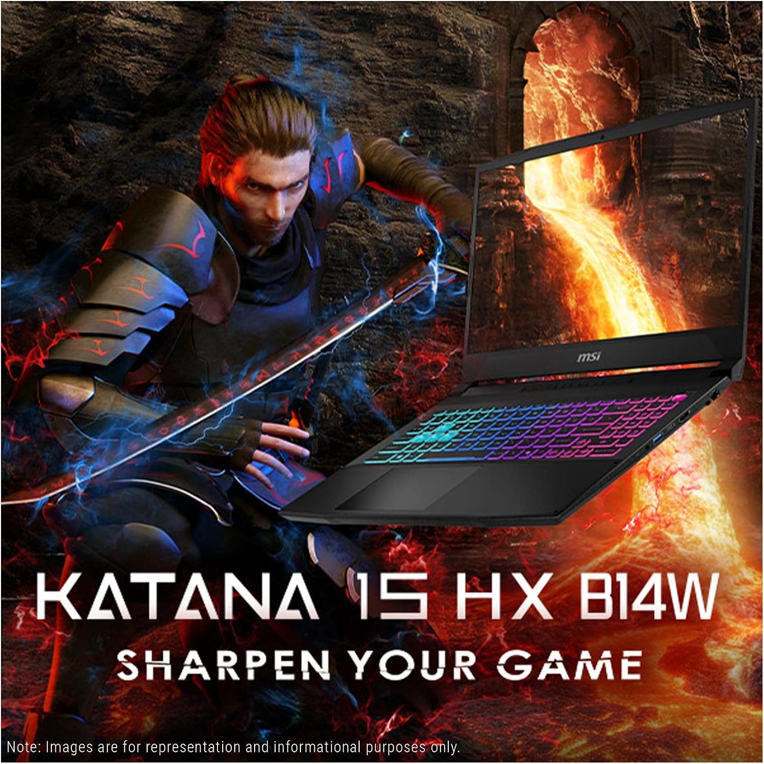 msi Katana 15 HX Gaming Laptop, Intel i7-14650HX, 32 GB DDR5 RAM, 2 TB PCIe SSD, 15.6' QHD (2560x1440) 165Hz Display, Nvidia G-Force RTX 5070, 4-Zone RGB Keyboard, W11 Pro, Black