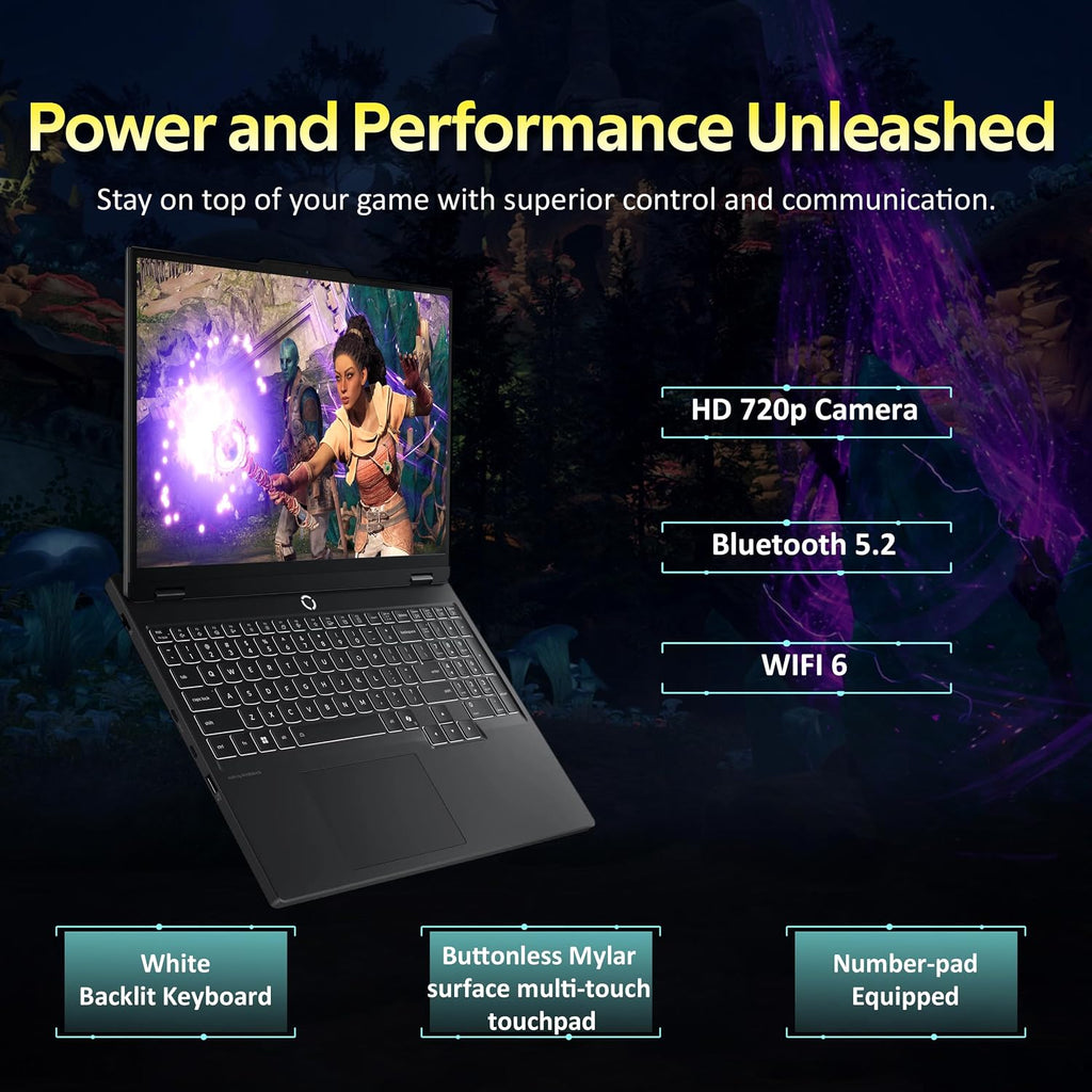Lenovo Legion 5 15.3' WUXGA 165Hz Gaming Laptop, AMD Ryzen 7 260, GeForce RTX 5060, 16GB DDR5, 2TB Storage (1TB SSD+1TB Docking Station Set), Backlit Keyboard, HD Camera, Wi-Fi 6, Win 11, Black