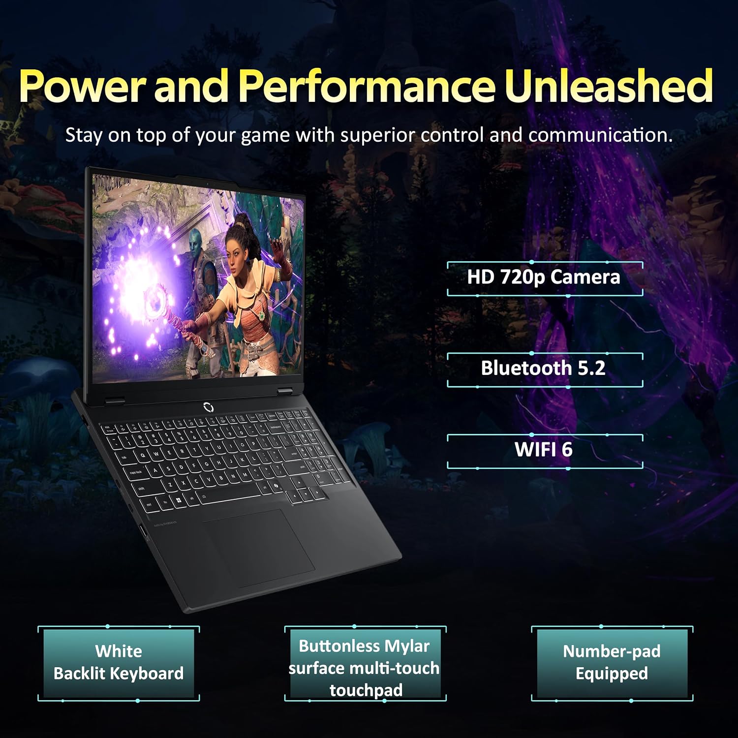 Lenovo Legion 5 15.3' WUXGA 165Hz Gaming Laptop, AMD Ryzen 7 260, GeForce RTX 5060, 16GB DDR5, 2TB Storage (1TB SSD+1TB Docking Station Set), Backlit Keyboard, HD Camera, Wi-Fi 6, Win 11, Black