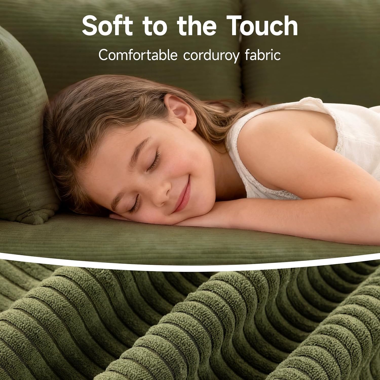 Brage Living 2025 New 108' Cloud Couch Sectional, Comfy Boneless Modular Sectional Sofa with L-Shaped Chaise, Deep Seat Couch for Living Room, No Assembly Required (Green, Left Facing Chaise)