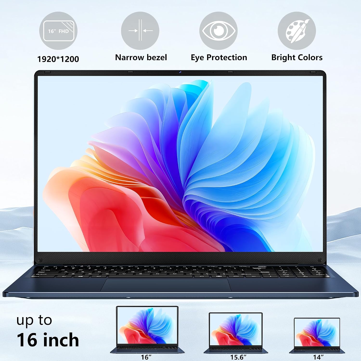 FUNYET Laptop Computer, Gaming Laptops 2026, 16 Inch Lap Top PC Windows 11 Pro, 16GB RAM 1TB SSD, Intel N150 Processor(up to 3.6GHz), Office 365, Backlit Keyboard, 2-Year Warranty, Students, Business