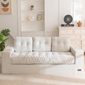 MAXYOYO Boneless Sofa Couch, 75' Oversized Loveseat Sofa, Tufted Floor Couch Bean Bag Chair for Living Room Bedroom Apartment, Sofa in a Box, No Assembly Needed, Grey