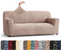 PAULATO BY GA.I.CO. Sofa Slipcover - Stretch Couch Cover - Stylish Cushion Sofa Cover - Soft Polyester Fabric Slip Cover - 1-Piece Form Fit Washable Protector for Pet - Microfibra - Blush Taupe