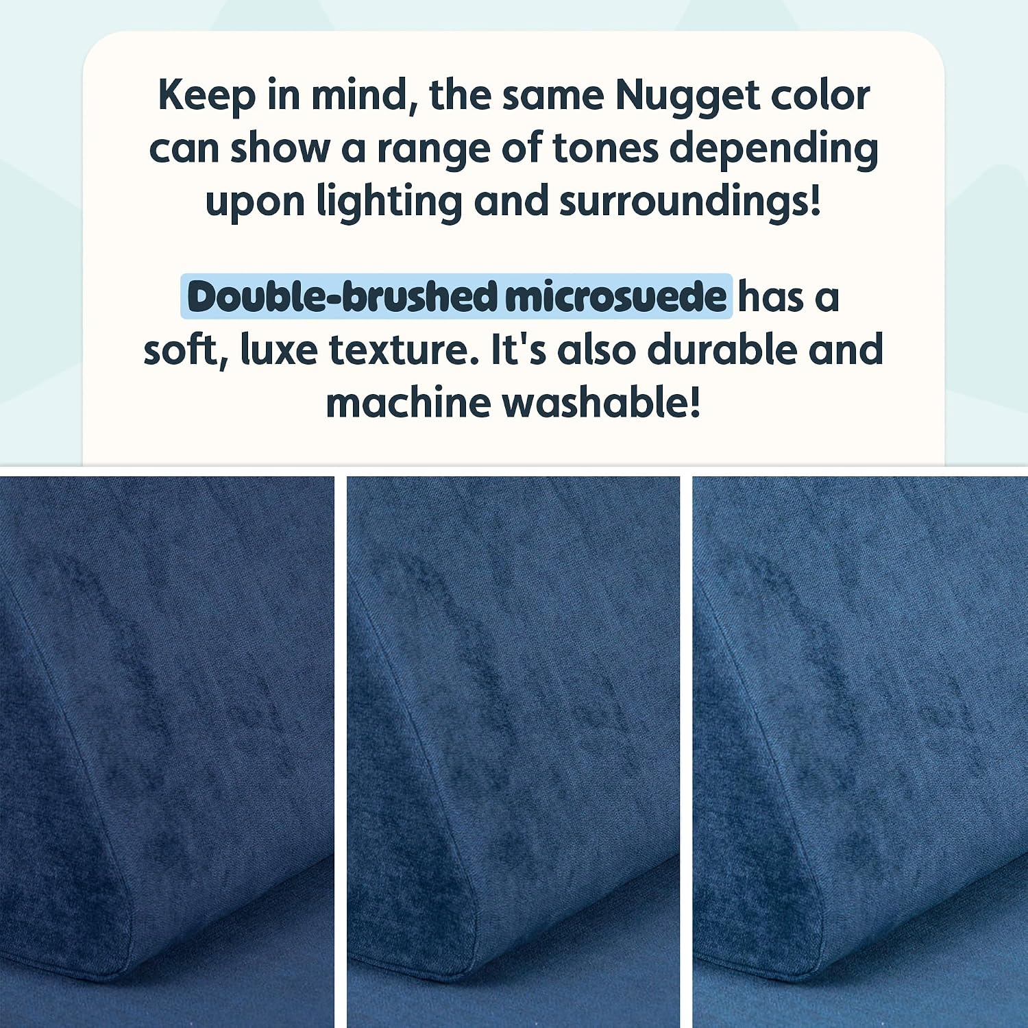 Nugget - The Original Play Couch for Kids - Modular Foam Children's Sofa for Playroom, Imagination, & Creative Open Ended Play - Washable & Convertible Playroom Furniture, Blueridge