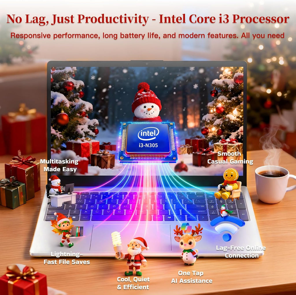HP 2025 Business Touchscreen Laptop Computer, 15.6' FHD Touch Display, Intel Core i3‑N305 (8-Core), Wi‑Fi 6, Win 11 Pro, Copilot AI, Long Battery Life, w/Redragon Kit, Blue, 32GB RAM, 1TB SSD
