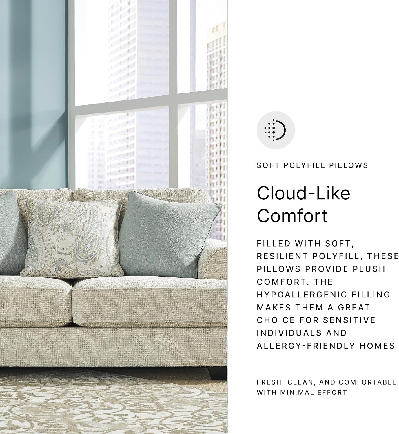 Signature Design by Ashley Monaghan Vintage Loveseat with Accent Pillows, Reversible Cushions and Rolled Arms, Beige