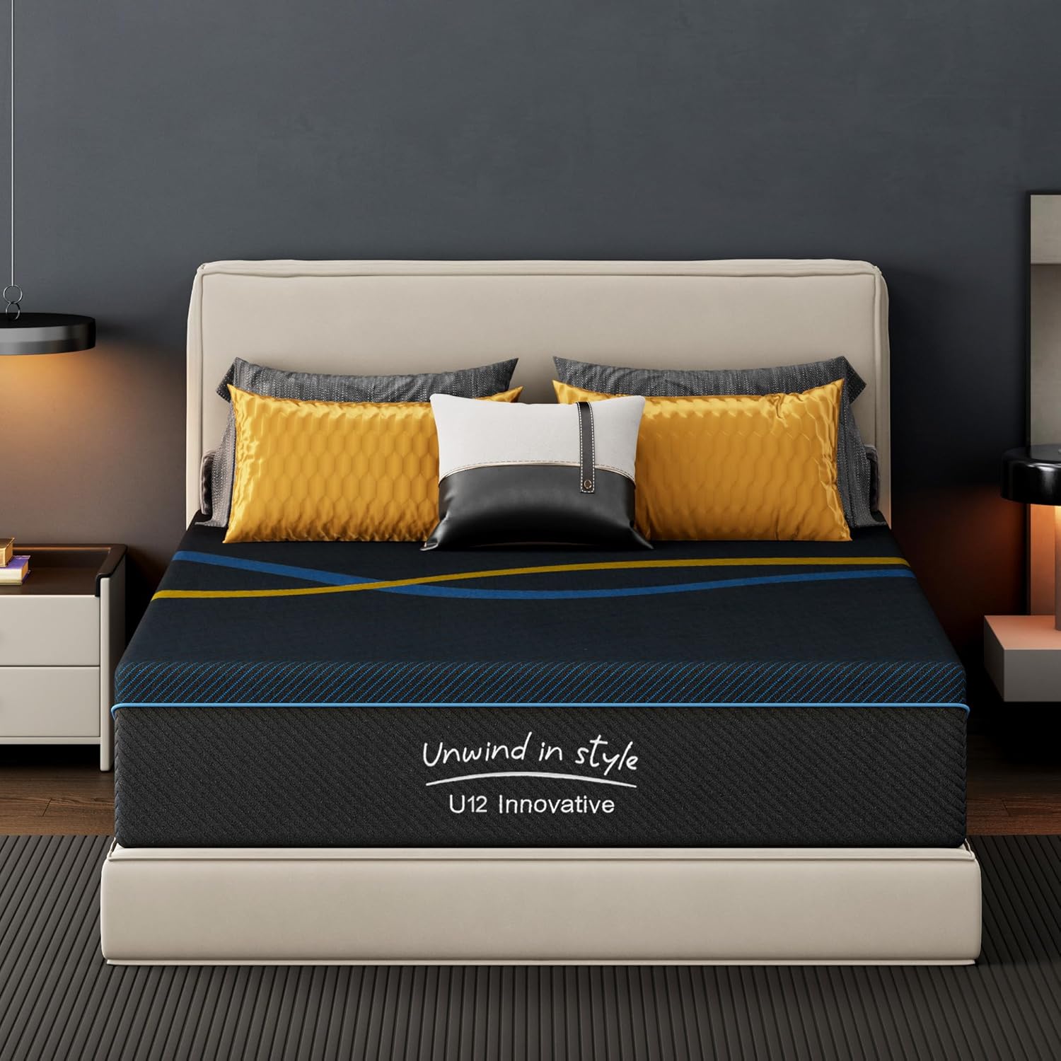 10 Inch Mattress Twin Size, Gel Memory Foam Mattress for Cooling, Medium Firm Pressure Relief, CertiPUR-US Certified, with Removable Cover