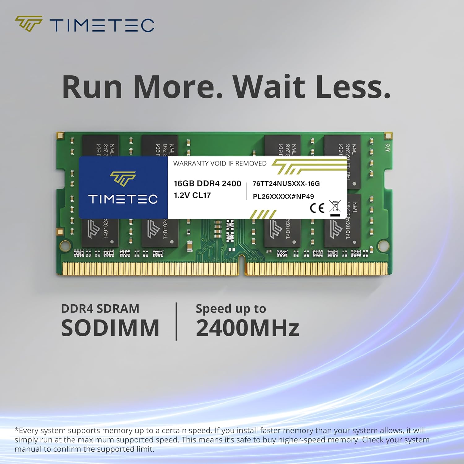 Timetec Elite 32GB KIT (2x16GB) DDR4 2400MHz (PC4-2400T) PC4-19200 SODIMM Laptop RAM – 260-Pin 1.2V CL17 Non-ECC Unbuffered Memory Module for Laptop, Notebook, Mini PC, All-in-One