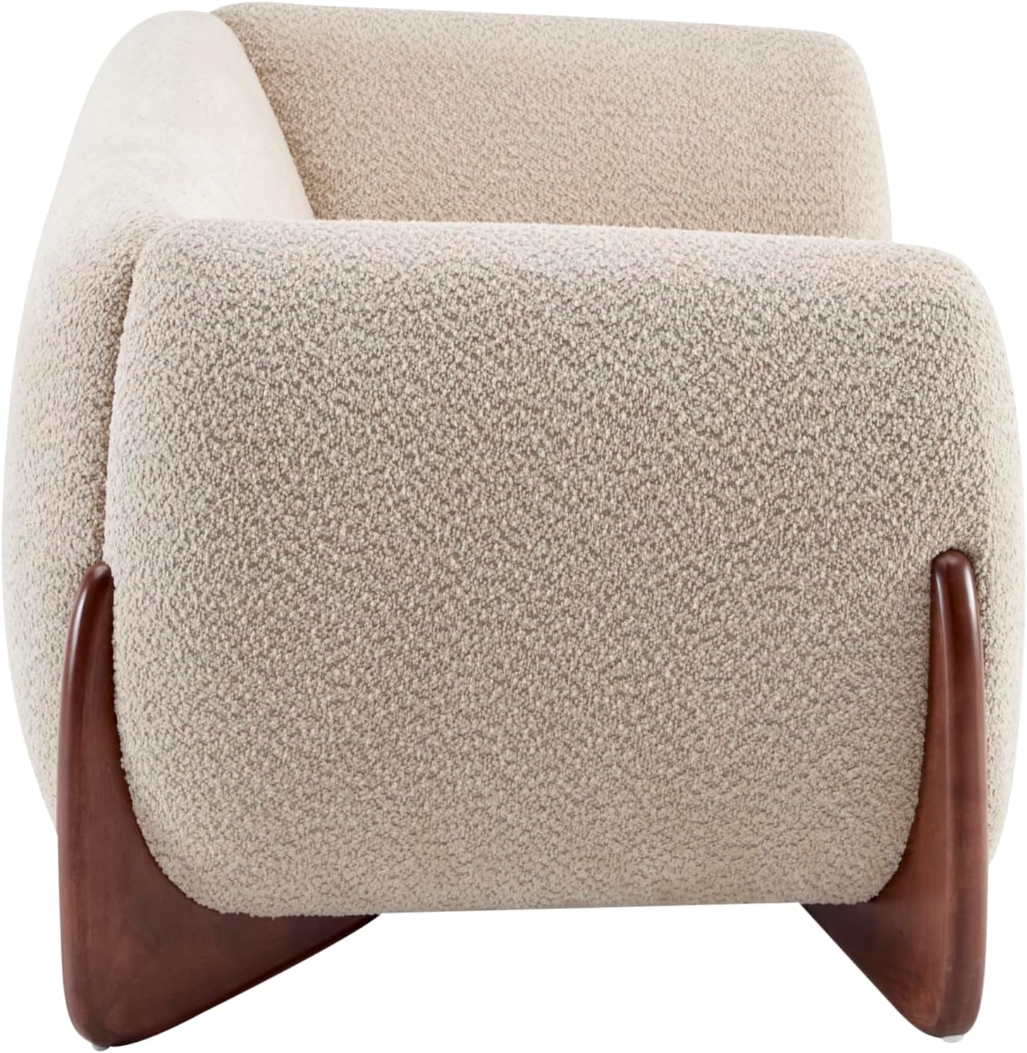 Christopher Knight Home Almab 82 Inches Sofa Couch, Cozy Boucle Upholstered 3-Seater Sofa, Wood Frame Couch, Comfy Couches for Living Room and Office, Modern Sofa, Lounge Seating, Almond