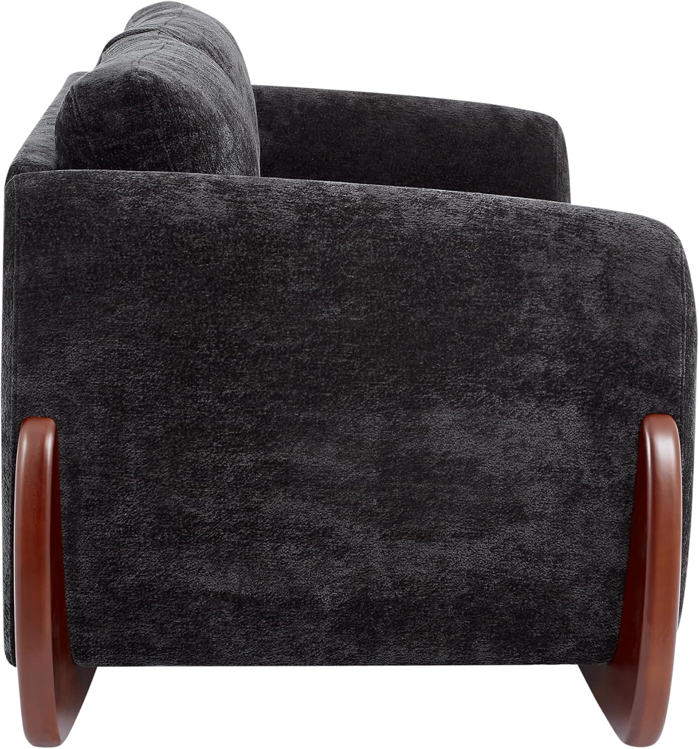 Christopher Knight Home Taki 89 Inches Sofa Couch, Cozy Chenille Upholstered 3-Seater Sofa, Wood Frame Couches, Comfy Home Sofa Living Room and Office, Lounge Seating with Armrests, Black
