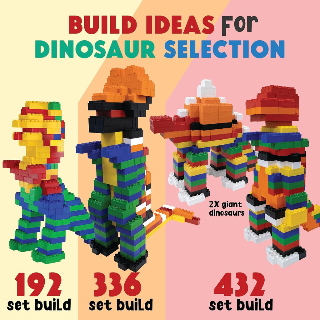 BiggoBlocks Large Building Blocks for Kids Ages 3-8 – 432 Piece Mega Set – Indoor & Outdoor STEM Toy for Boys & Girls
