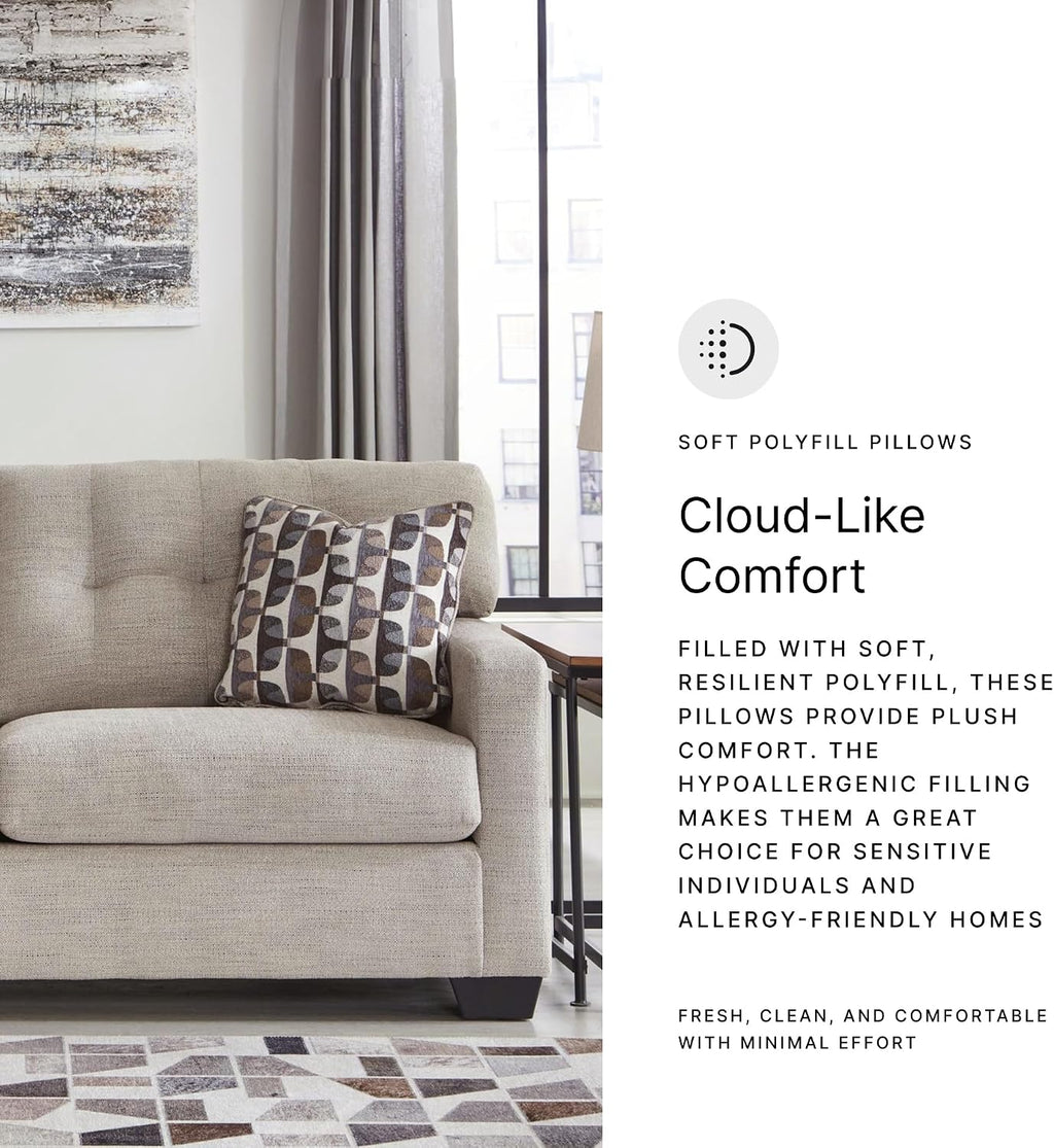 Signature Design by Ashley Mahoney Contemporary Tufted Sofa, Beige