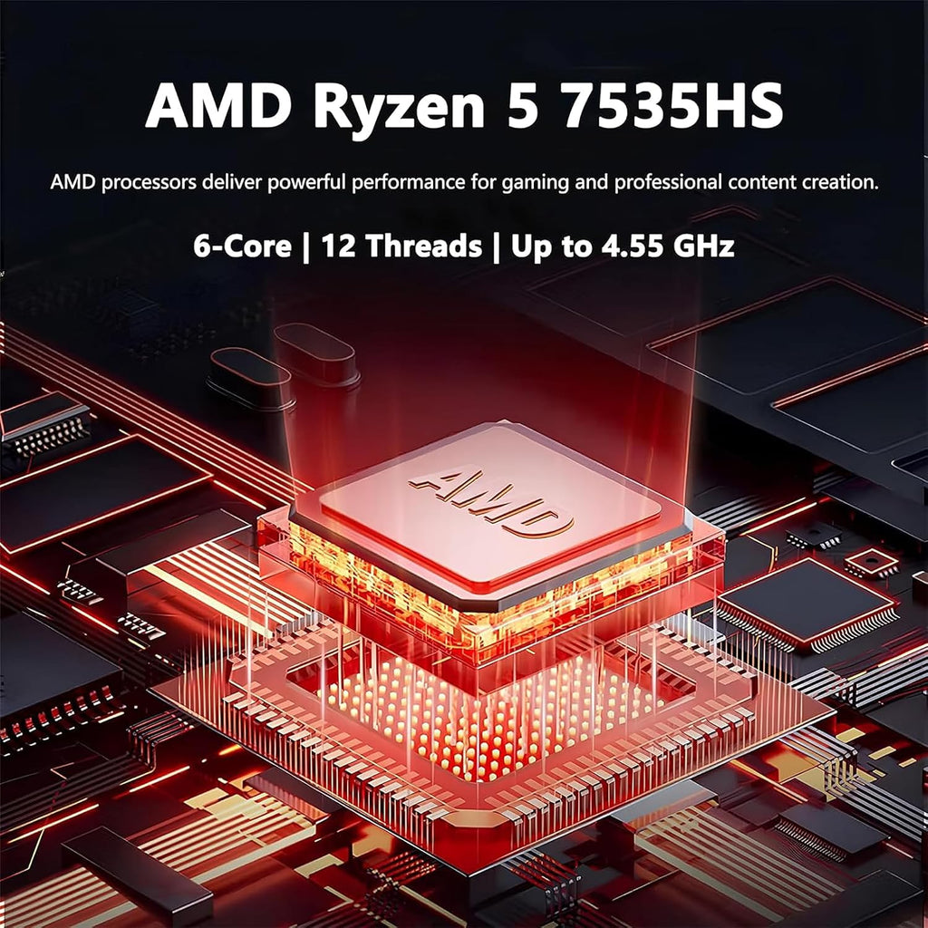 msi Thin 15 15.6'144Hz Gaming Laptop，AMD R5-7535HS，RTX 4050，Window 11 Pro，w/HDMI (32GB RAM | 1TB PCIe SSD+pro)