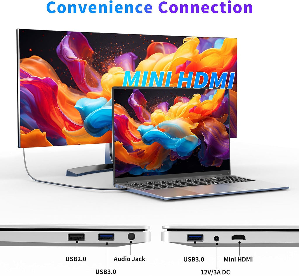 NIAKUN Laptop Computer, Gaming Laptops 2026, 16' Lap Top PC Windows 11 Pro, 16GB RAM 1TB SSD, Intel N95 Processor, Office 365, Backlit Keyboard,Fingerprint Unlock, 2-Year Warranty