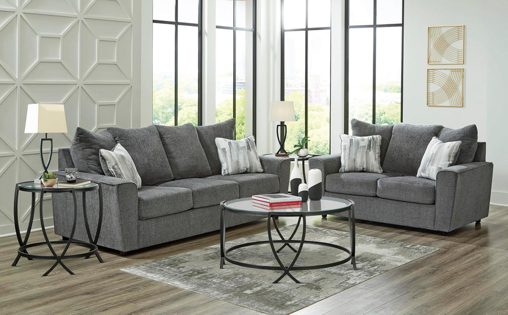 Signature Design by Ashley Stairatt Casual Sofa with Flared Arms, Gray