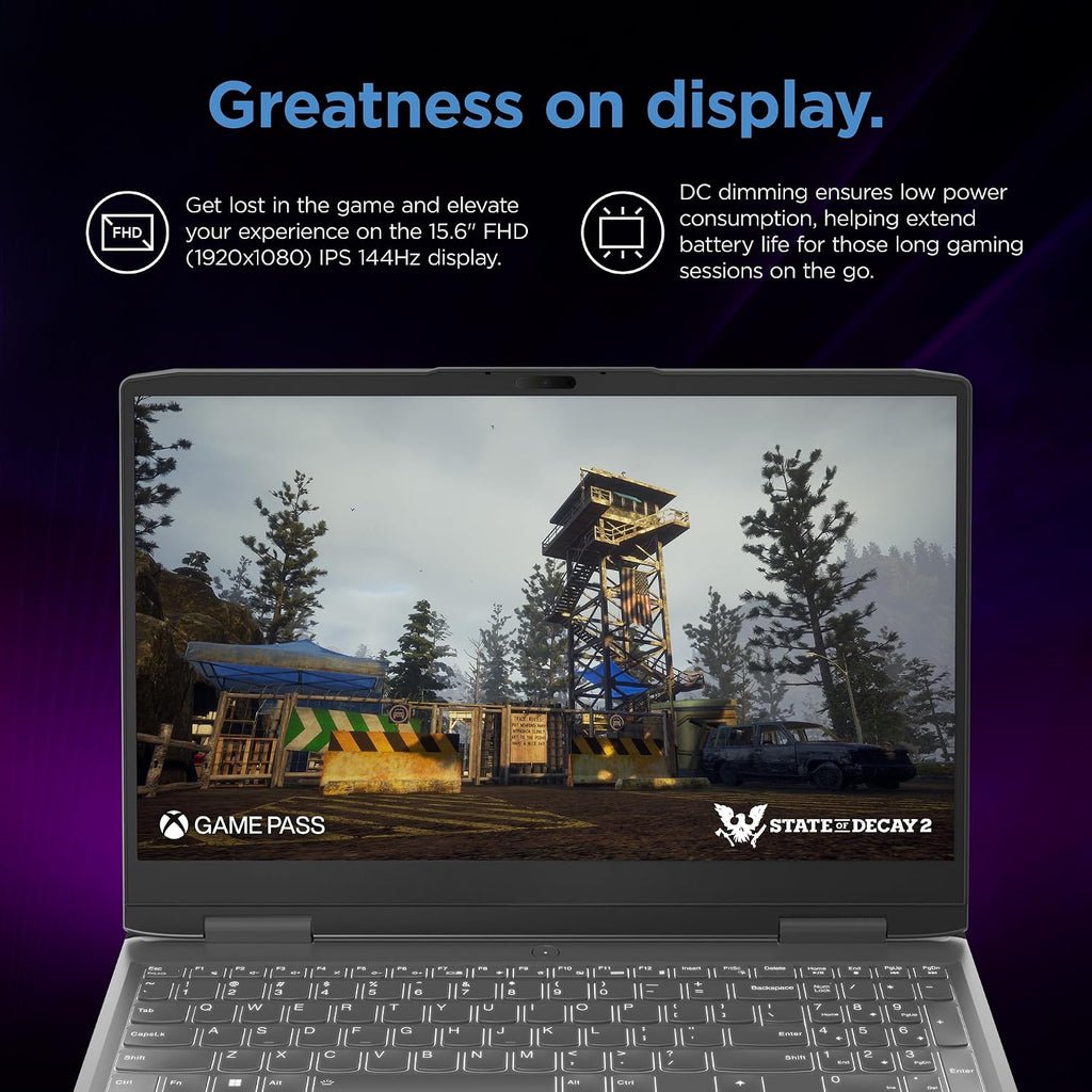 Lenovo LOQ 15IRH8 - Gaming Laptop Computer - NVIDIA GeForce RTX 4050-15.6' FHD - 144Hz - Intel Core i5-13500H - 8GB RAM - 1TB SSD - Windows 11 - Storm Grey - 3-Month Xbox GamePass Included